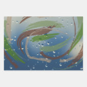 3-Set-Papier für das Wrapping von Pinselspitzen Geschenkpapier Set (Vorderseite)