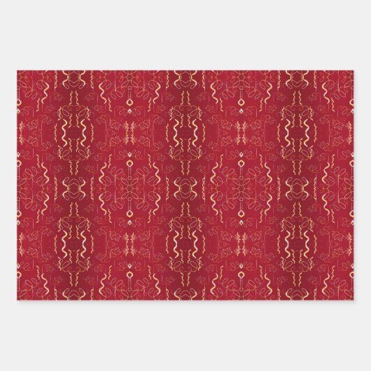 3 Set Party Zeitgeschenke Wrap Geschenkpapier Set (Vorderseite 3)