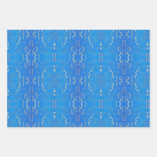 3 Set Party Zeitgeschenke Wrap Geschenkpapier Set (Vorderseite 2)