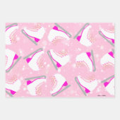 3 SET Personalisiertes Eis Skaten-Muster rosa Gesc Geschenkpapier Set (Vorderseite)