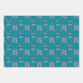 3 Sets Heute werde ich Frieden wählen, der aus Geschenkpapier Set