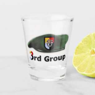 3. SFGA Kraft-Gruppen-grüne Barett-Veteran Schnapsglas