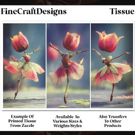 3 Shabby Chic Blume Dancers, Rose DJ6LF Decoupage Seidenpapier