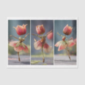 3 Shabby Chic Blume Dancers, Rose DJ6R Decoupage Seidenpapier (Vorderseite)