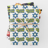 3 Shanah Tovah-Umhüllungsblätter Geschenkpapier Set (Beispiel)