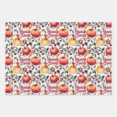 3 Shanah Tovah-Umhüllungsblätter Geschenkpapier Set (Vorderseite 3)