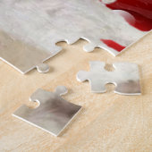 3 Shih Tzu Welpen mit Herz-Hintergrund Puzzle (Seite)