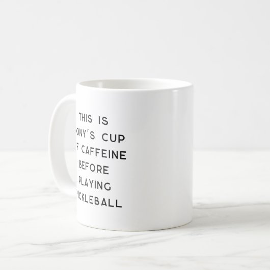 3. Shot Drop Funny Pickleball Kaffeetasse (Vorderseite Links)