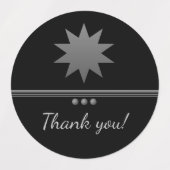 3 Silver Text Black Beruflich Labels spalten Etiketten (Design 2)