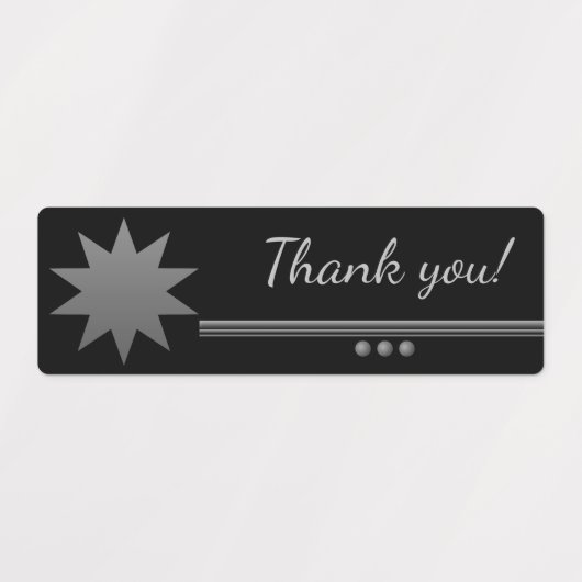 3 Silver Text Black spenden Danke Labels Etiketten (Design 1)