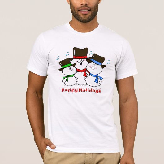3 singenSchneemänner T-Shirt (Vorderseite)