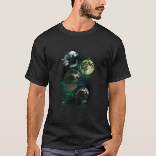 3 Sloth Moon Funny Parody T-Shirt (Vorderseite)