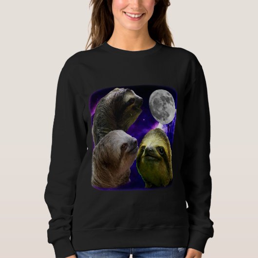 3 Sloths Moon Sweatshirt (Vorderseite)