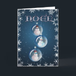 3 SNOWMEN-WEIHNACHTEN-VERZIERUNGEN durch SHARON Feiertagskarte<br><div class="desc">3 SNOWMEN-WEIHNACHTEN-VERZIERUNGEN u. SCHNEEFLOCKEN durch SHARON SHARPE</div>