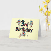 3. Sock Monkey Baseball Geburtstag Karte (Gelbe Blume)