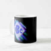 3 Soft Paint Strokes der Anfangsbuchstaben Monogra Kaffeetasse (Vorderseite Links)
