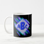 3 Soft Paint Strokes der Anfangsbuchstaben Monogra Kaffeetasse (Links)