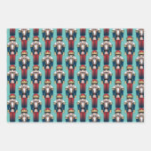 3 Soldier Nutcracker Weihnachtsname Geschenkpapier Set (Vorderseite 3)