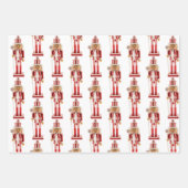 3 Soldier Nutcracker Weihnachtswrapping Paper Geschenkpapier Set (Vorderseite 3)