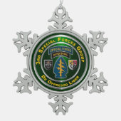 3. Sondereinsatzgruppe Schneeflocken Zinn-Ornament (Vorderseite)