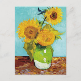3 Sonnenblumen in einer Vase von Van Gogh Postcard Postkarte