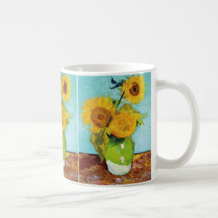 3 Sonnenblumen in einer Vase von Vincent Van Gogh Kaffeetasse