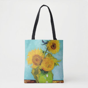 3 Sonnenblumen in einer Vase von Vincent Van Gogh Tasche