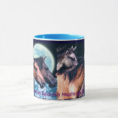 3 Spanische Tasse für Mustangs Horse-Lover (Zentrum)