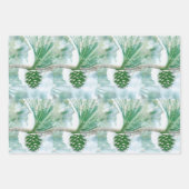 3 Spaß Winterurlaub Thema Geschenkpapier Set (Vorderseite)