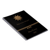3 Sphere Brushed Gold Black Beruflich Notebook Notizblock (Rechte Seite)