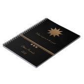 3 Sphere Brushed Gold Black Beruflich Notebook Notizblock (Linke Seite)