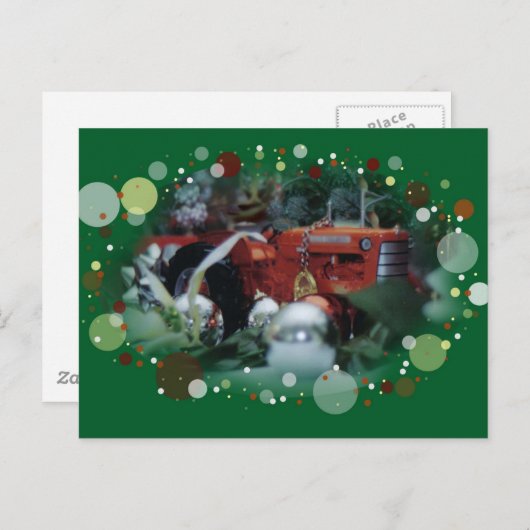 3 Spielzeugtraktoren am Weihnachten (Vorne/Hinten)