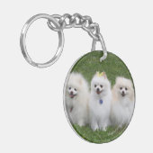 3 Spitz-Sitzen Schlüsselanhänger (Vorderseite links)