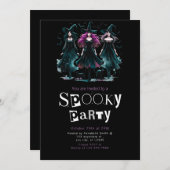 3 Spooky Hexen Modernes Minimalistisches Halloween Einladung (Vorne/Hinten)