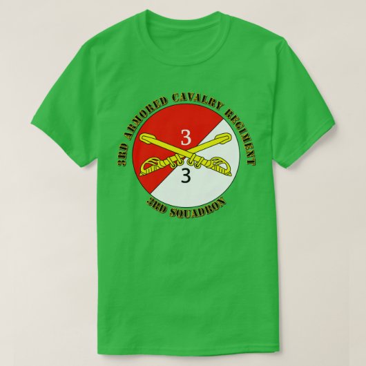 3. Squadron 3. Armored Cavalry Regiment mit Tex T-Shirt (Design vorne)