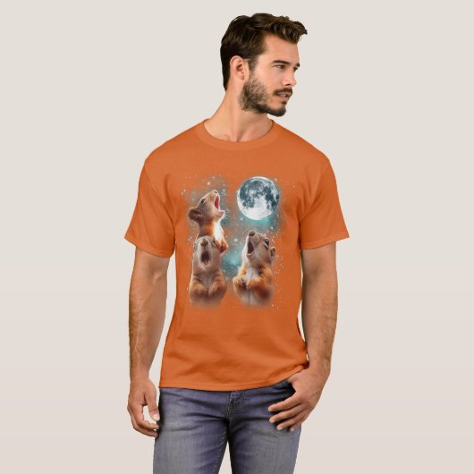 3 Squirrel Moon Howling Squirrel Head Funny for Me T-Shirt (Vorne ganz)