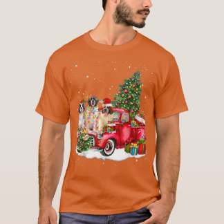 3 St Bernard Truck Weihnachtsbaum Rentier S T-Shirt