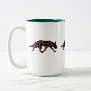 3 Stammes- Schäferhunde Zweifarbige Tasse