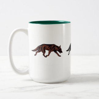 3 Stammes- Schäferhunde Zweifarbige Tasse