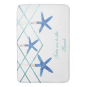 3 Starfish & Modern Lines Eleganter Strand Custom Badematte (Vorderseite Vertikal)