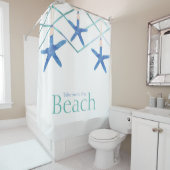 3 Starfish & Modern Lines Eleganter Strand Custom Duschvorhang (Beispiel)