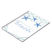 3 Starfish & Modern Lines Eleganter Strand Custom Notizblock (Linke Seite)