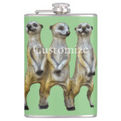3 Stehend Meerkats Thunder_Cove Flachmann (Vorderseite)