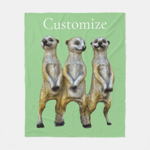 3 Stehend Meerkats Thunder_Cove Fleecedecke