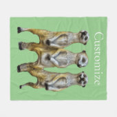 3 Stehend Meerkats Thunder_Cove Fleecedecke (Vorderseite (Horizontal))