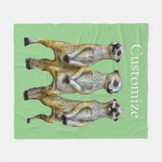3 Stehend Meerkats Thunder_Cove Fleecedecke (Vorderseite (Horizontal))