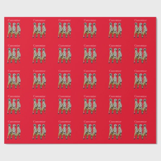 3 Stehend Meerkats Thunder_Cove Geschenkpapier (Flach)