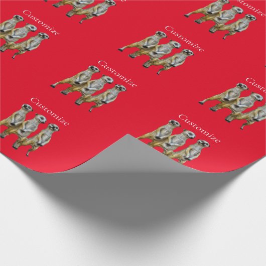 3 Stehend Meerkats Thunder_Cove Geschenkpapier (Ecke)