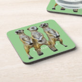 3 Stehend Meerkats Thunder_Cove Getränkeuntersetzer (Linke Seite)