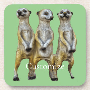 3 Stehend Meerkats Thunder_Cove Getränkeuntersetzer